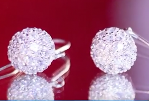 Crystal Diamond Necklace & Earrings