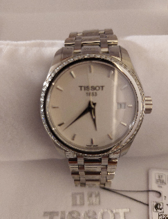 TISSOT Diamond Ladies Steel Couturier Watch 