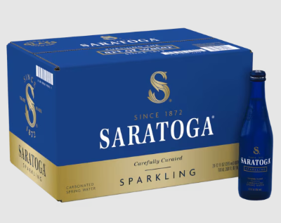 Saratoga® Sparkling Spring Water 12 Fl Oz Glass Bottle (24 Pack)