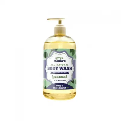 Yaya Maria's Natural Spearmint Body Wash 16 FL OZ (473 ml)