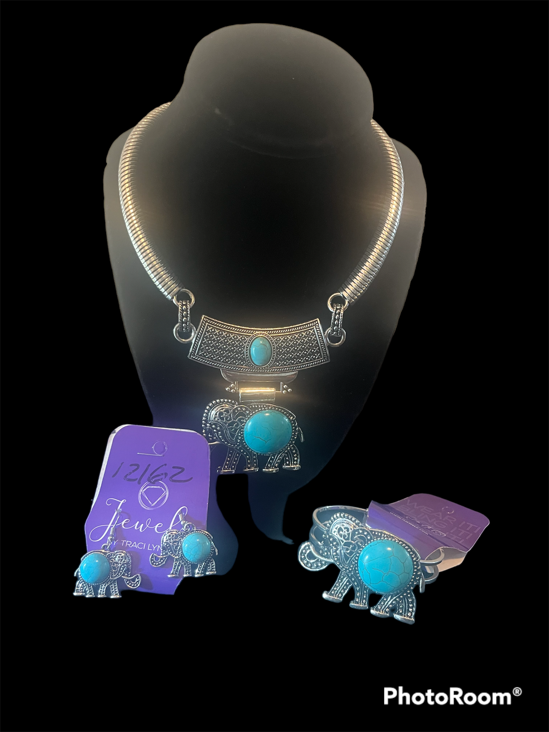 Silver Elephant Set