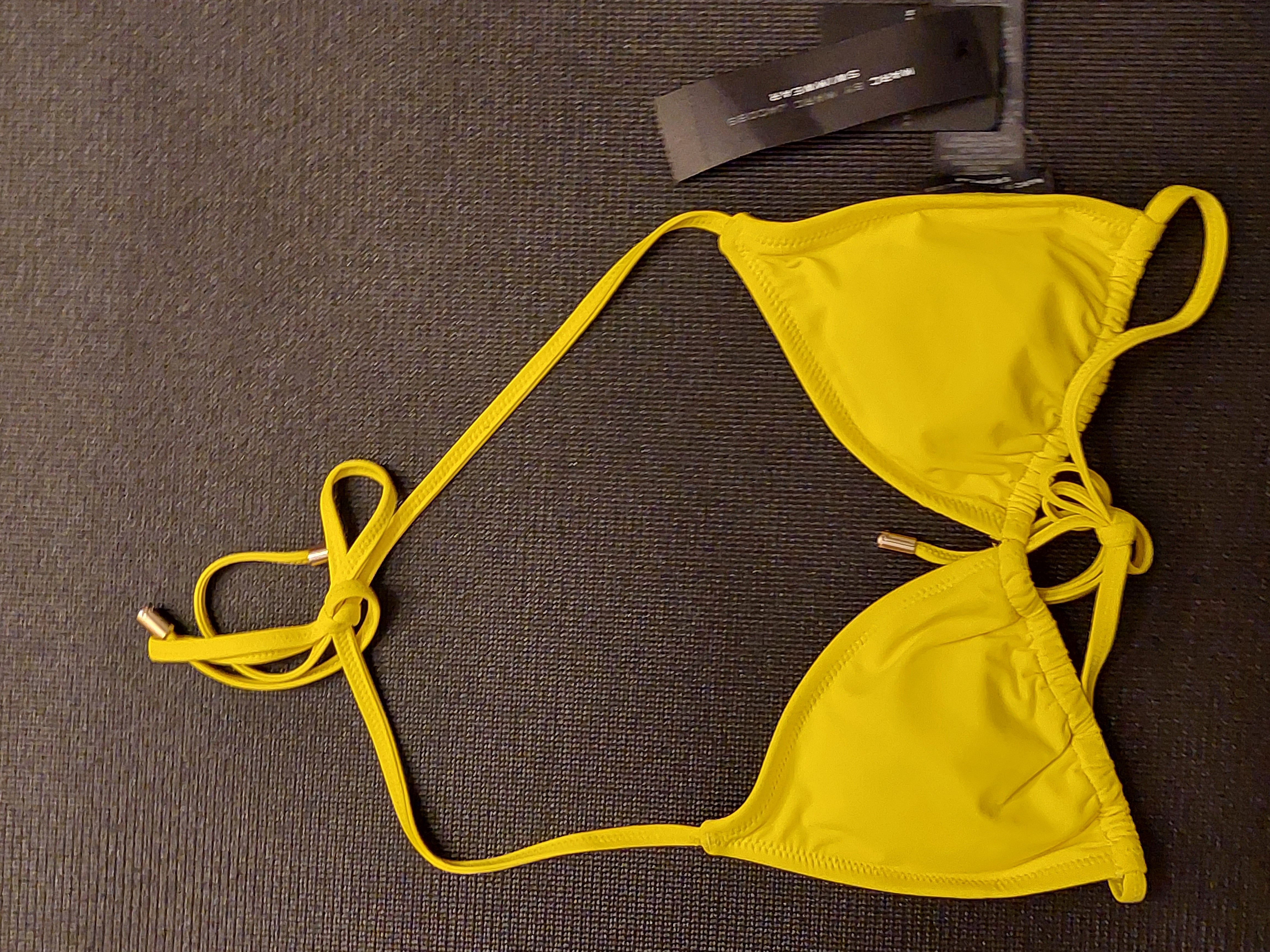 Marc Jacobs Bright Yellow Classic Bikini Top 