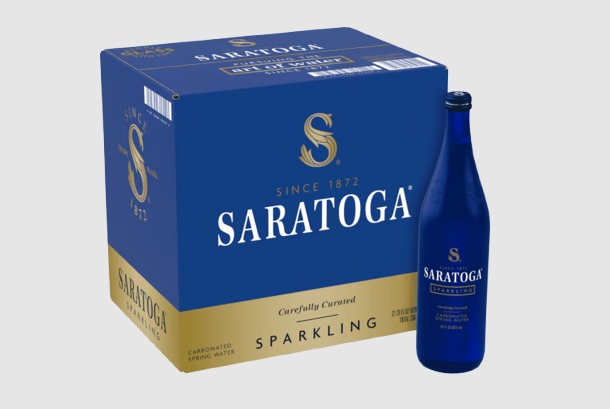 Saratoga® Sparkling Spring Water 28 Fl Oz Glass Bottle (12 Pack)