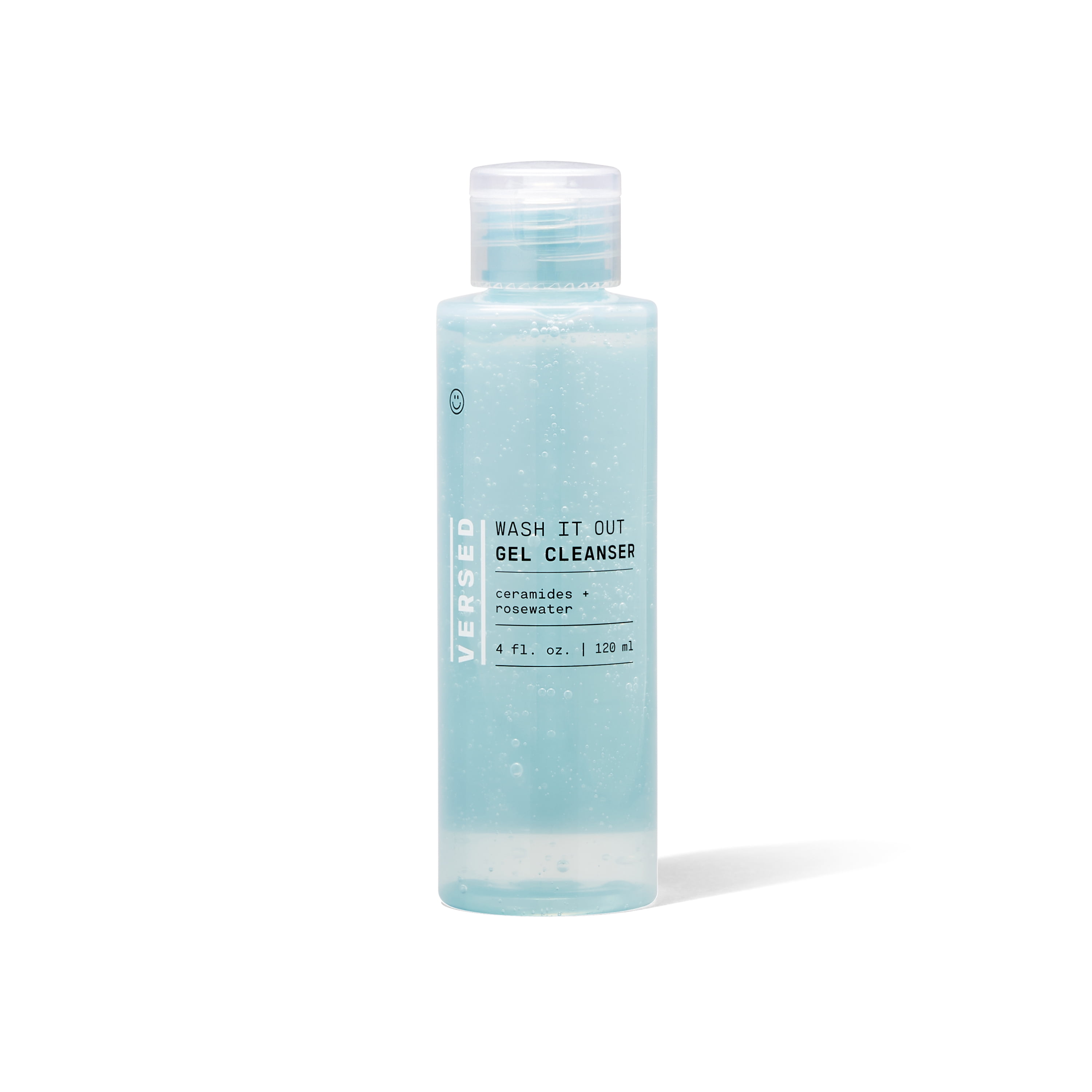 Versed Wash It Out Gel Face Cleanser - Mild, Non-Stripping Gentle Gel Facial Wash with Nourishing Rosewater and Moisturizing Ceramides - Vegan (4 fl oz)