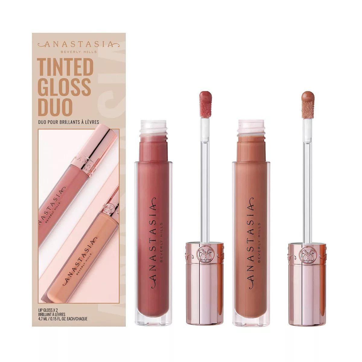 Anastasia Beverly Hills Tinted Gloss Duo - 0.31oz  (Tan Rose & Caramel)
