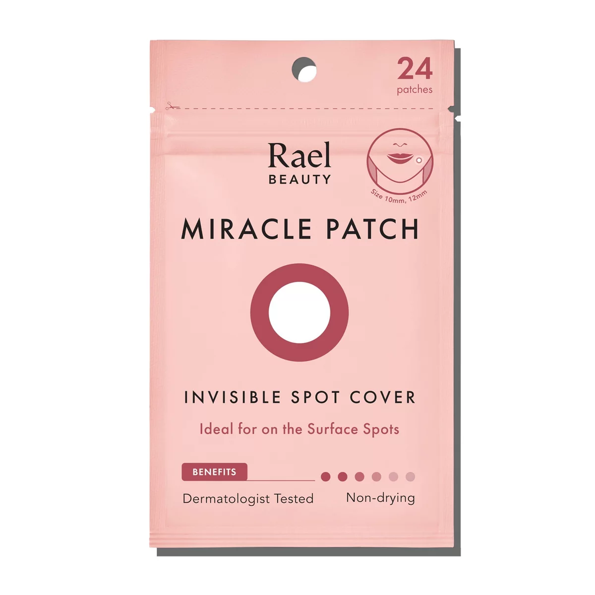 Rael Beauty Miracle Pimple Patch Invisible Spot Cover for Acne - 24ct (Pack of 2)