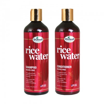 Difeel: Rice Water Shampoo & Conditioner Set 
