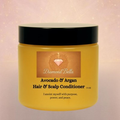 Avocado & Argan Hair Conditioner Conditioner 4 oz, made in USA for all hair types (Set of 2)