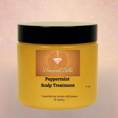 Peppermint Scalp Treatment 4 oz, made in USA for all hair types  (Set of 2)